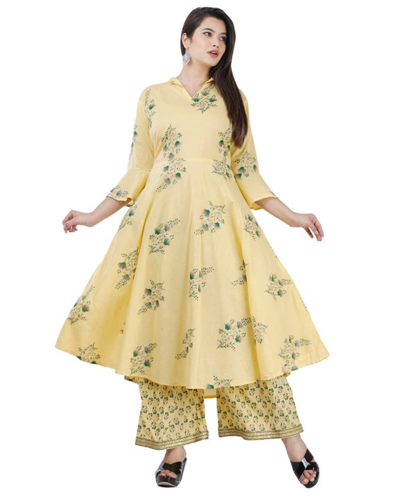 Yellow Georgette Kurti With Georgette DupattaManufacturer, Exporter at the  best price