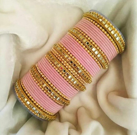 Velvet Bangles Set for New Bride 