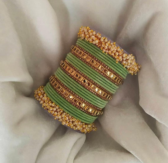 Green bangles for bride sale