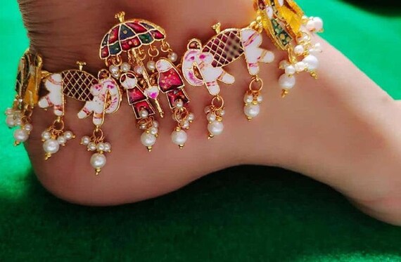 Jaipuri anklets deals