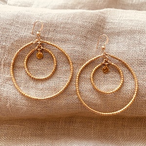 Gold Hoop Earrings / Beaded Earrings / Miyuki Earrings / Gold Filled Earrings / Jewelry / handmade jewelry / gifts for her