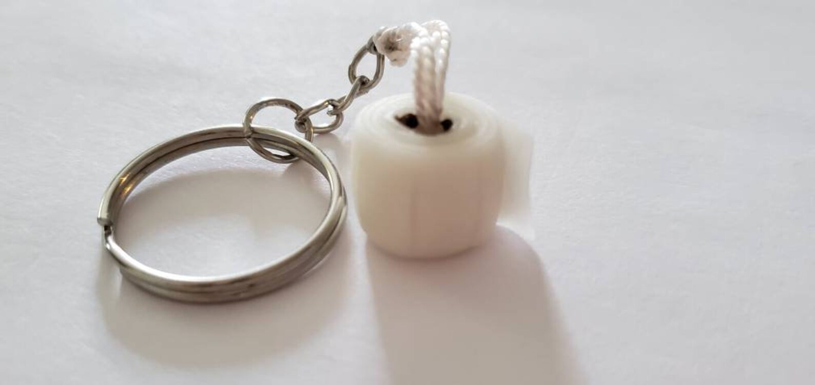 Toilet Paper Keychain Miniature Toilet Paper Key Chain Made Etsy UK
