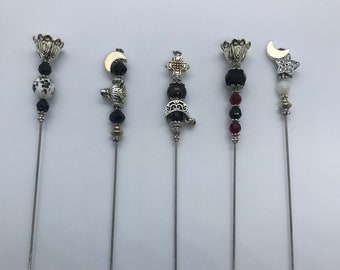 Oh My Goth Collection of Hat Pins, Stick Pins, Hijab Pins - Choose your favourite one!