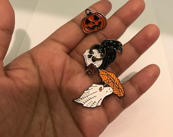 Everyday is Halloween,  Halloween Collection of Enamel Pins, Pumpkins, Ghost, Raven Enamel Pins