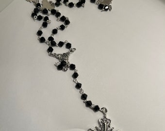 Nancy D. Rosary Necklace, Gothic Bat Rosary