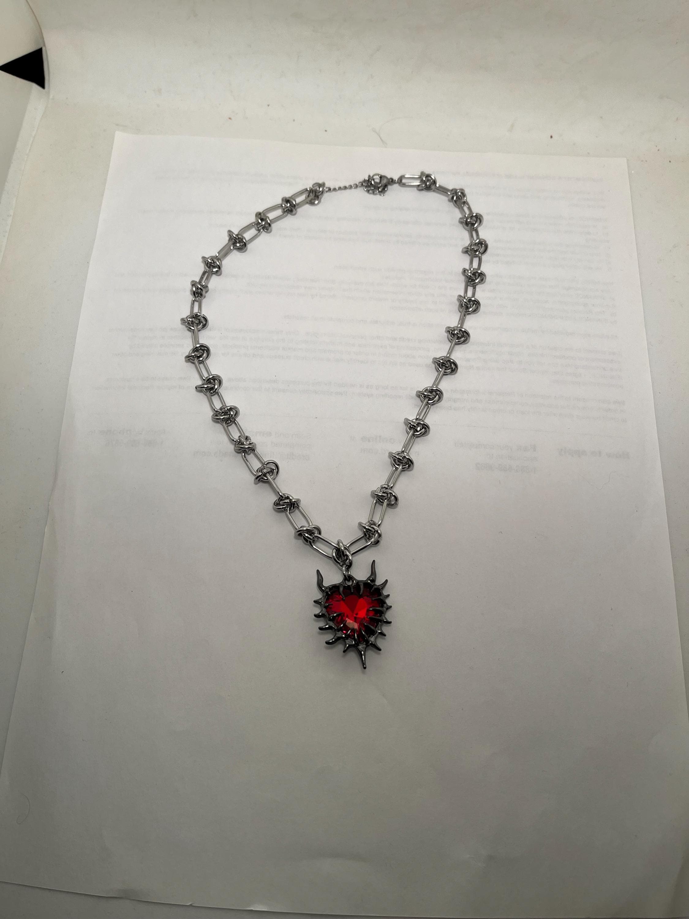 Thorned Heart Necklace - Etsy