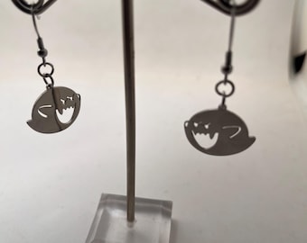 Super Maro Bros,  Boo earrings, gaming gifts