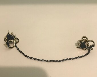Coralinee style Collar Pins, The Cat, Jumping Mice