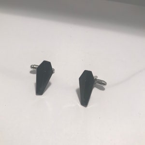 Gothic Cufflinks and Tie Clips, Coffin Cufflinks, Coffin Tie Clip