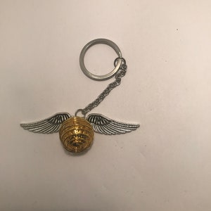 Golden Ball with Wings Key Chain, Pendant and Chain