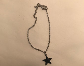 Stainless Steel Black Star Bracelet