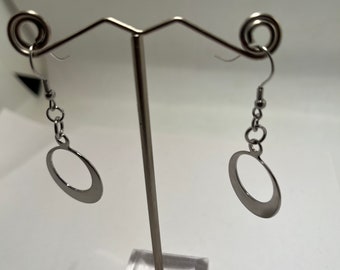 Samara's Well Earrings, Stainless Steel Rings