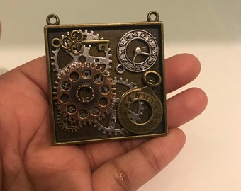 Steampunk Brooch, Gears Brooch, Unisexual