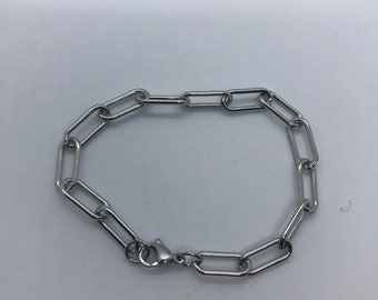 Stainless Steel Paperclip Bracelet, Unisexual, Punk accessories, Emo bracelet, Stainless Steel Paperclip Necklace
