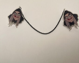 Evil Queen Collar pins, Witch collar pins