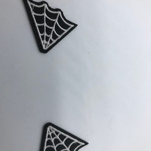 Spider Web Iron on Patches, Gothic Accessories, Rockabilly
