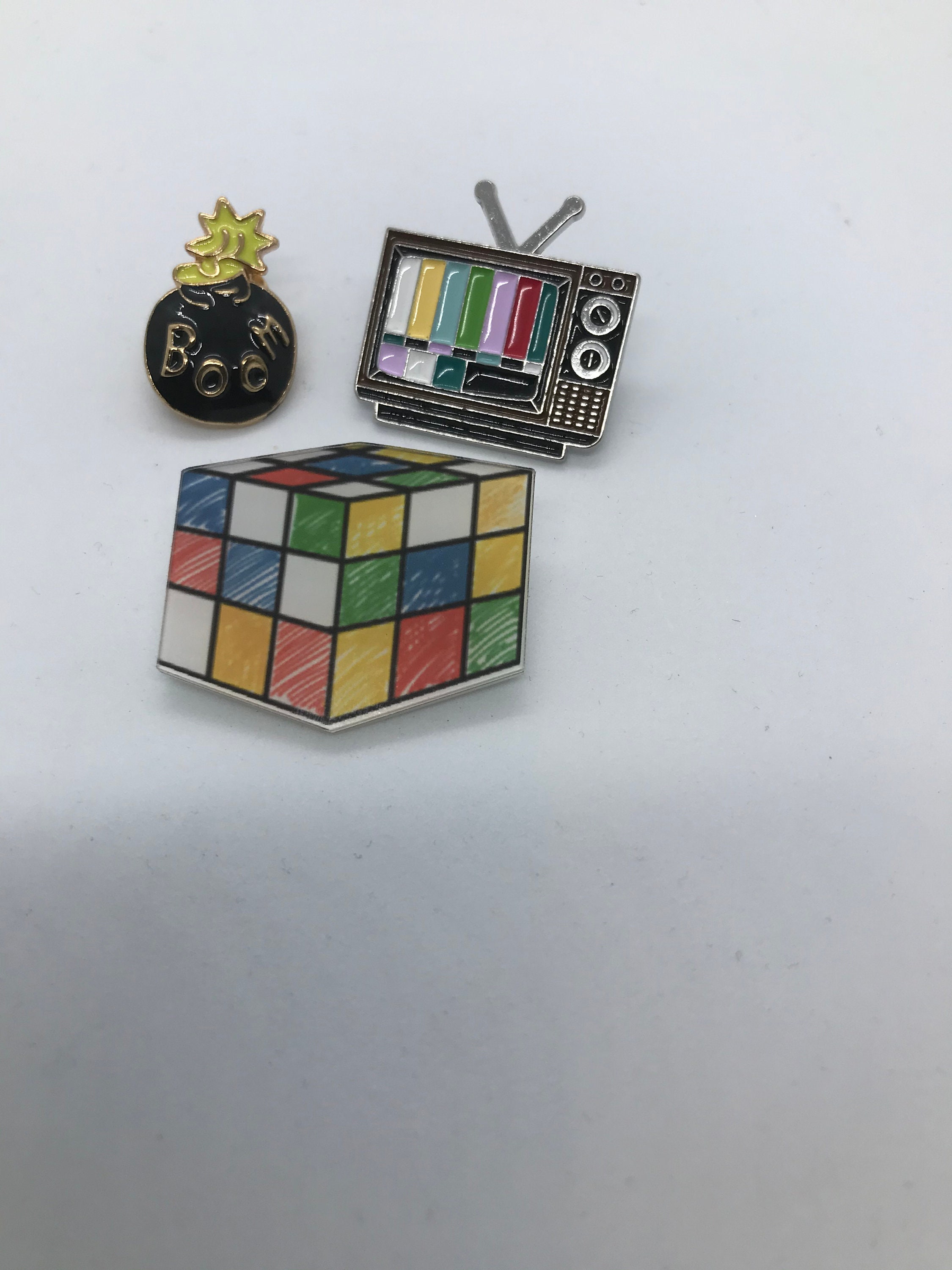 Strnger Thing Buttons, Enamel Pins, Set of 3