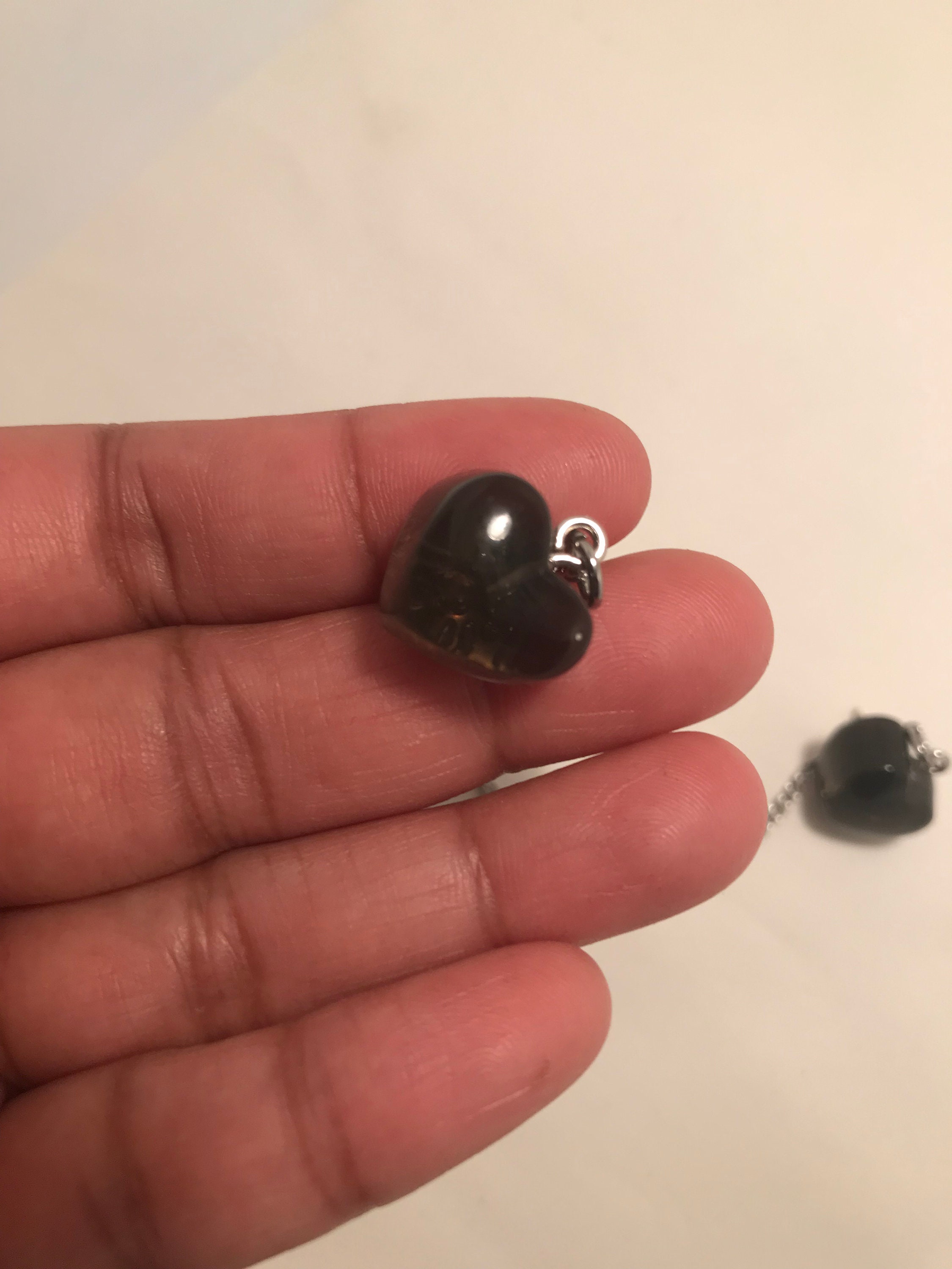 Black Heart Collar Pins