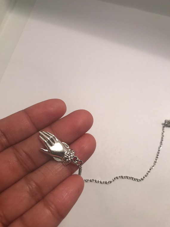 Victorian Mourning Hands Collar Pins, Unisexual