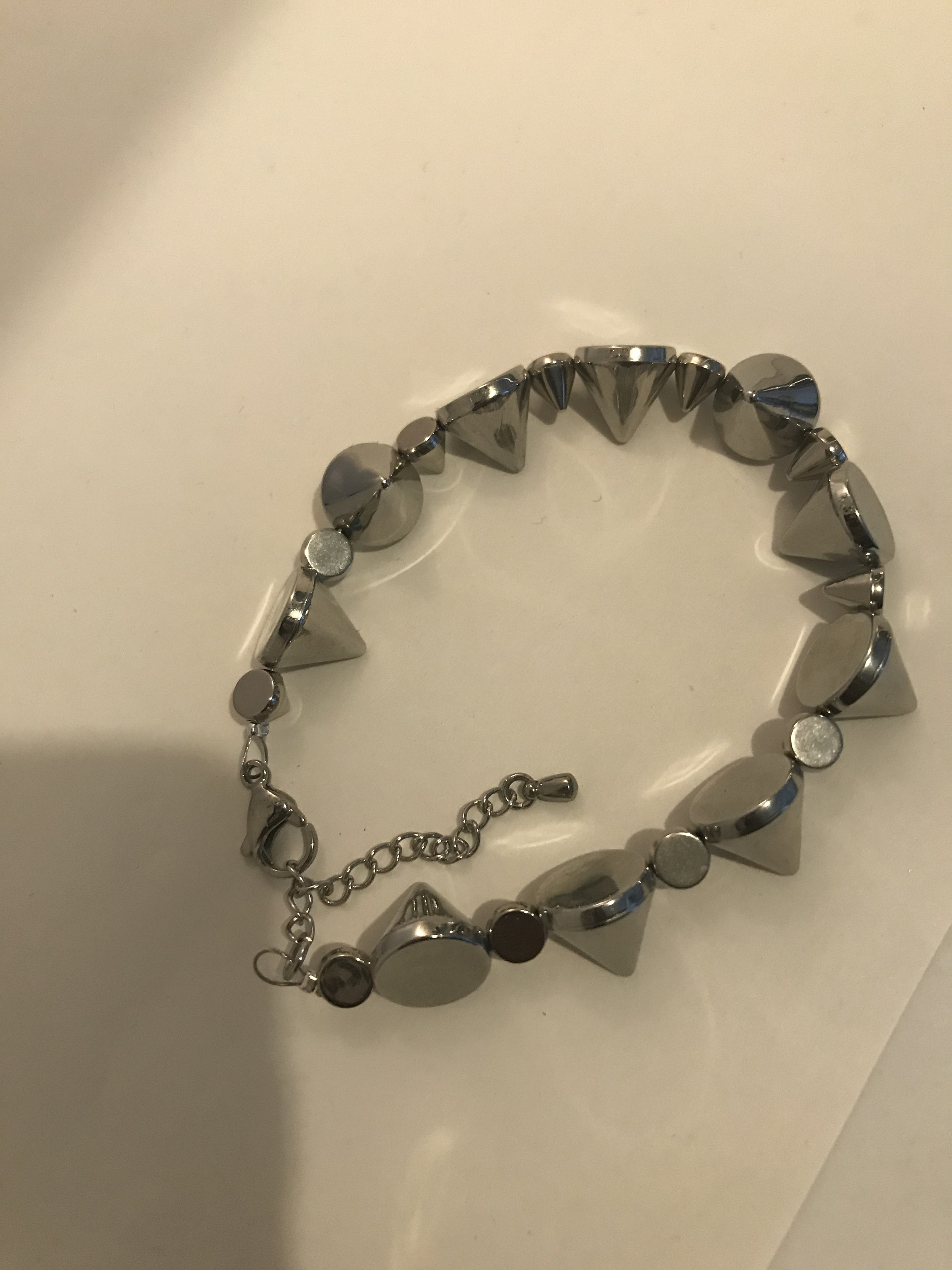 Bracciale Catena Acciaio Inox Bracciale Uomo Catena Con Teschi - Acciaio Inox Argentato, Stile Vintage Punk Gotico, Heavy Metal, Senza Pietre Bracciale Uomo Teschi - Foto 5