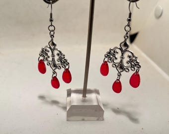 Bathory Blood Drop Royal Earrings