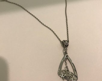 Coralinee Inspired Seeing Stone and the Other Mother Collana, Acciaio inossidabile, Collana ragno, Orecchini ragno
