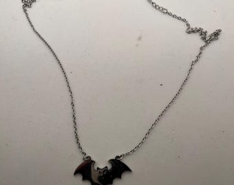 Stainless Steel Lost Boys bat necklace
