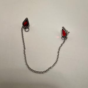 Alucrd blood drop collar pins