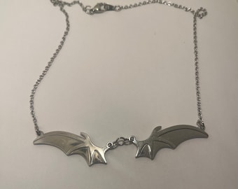 Stainless Steel bat wing necklace