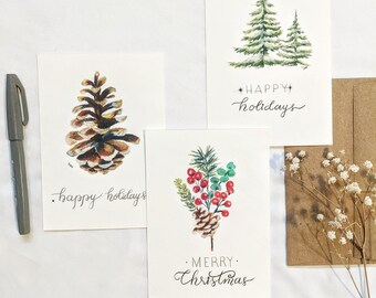 Hand made Cards Kraft envelope included Original Hand painted Postcards 100/% hand painted Fruits Postcards