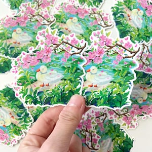 Pegatinas de vinilo de pato gracioso, pegatinas de pato adorables, pegatinas de vinilo impermeables, calcomanías de pato, pegatinas para portátil, calcomanías de animales - Paquete de pegatinas kawaii