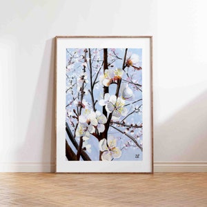 Cherry Blossom Painting Printable Art- Printable Wall Art- Cherry blossom painting- Download wall art- Instant download wall art