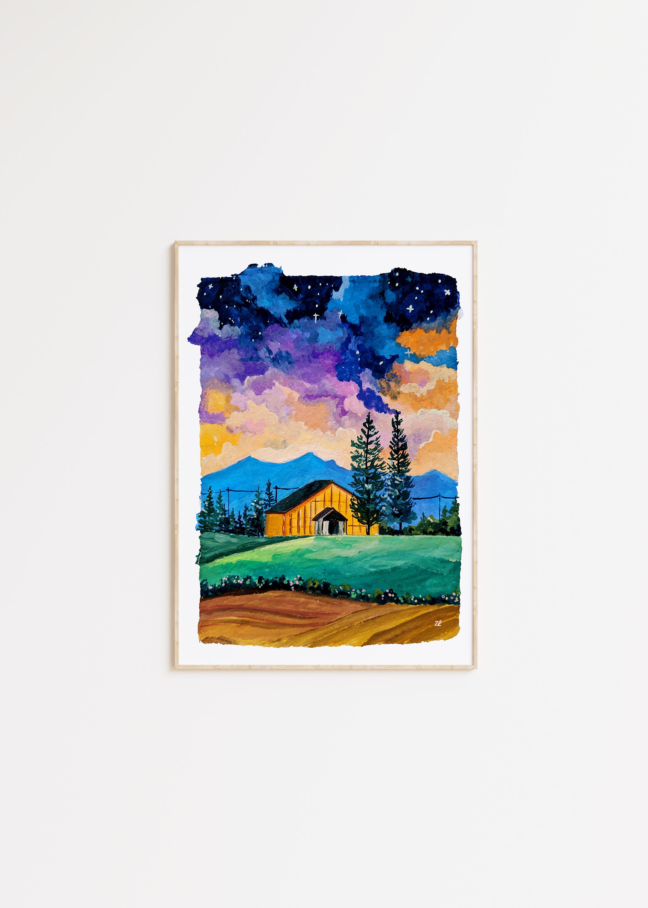 Aesthetic Gouache Paintings