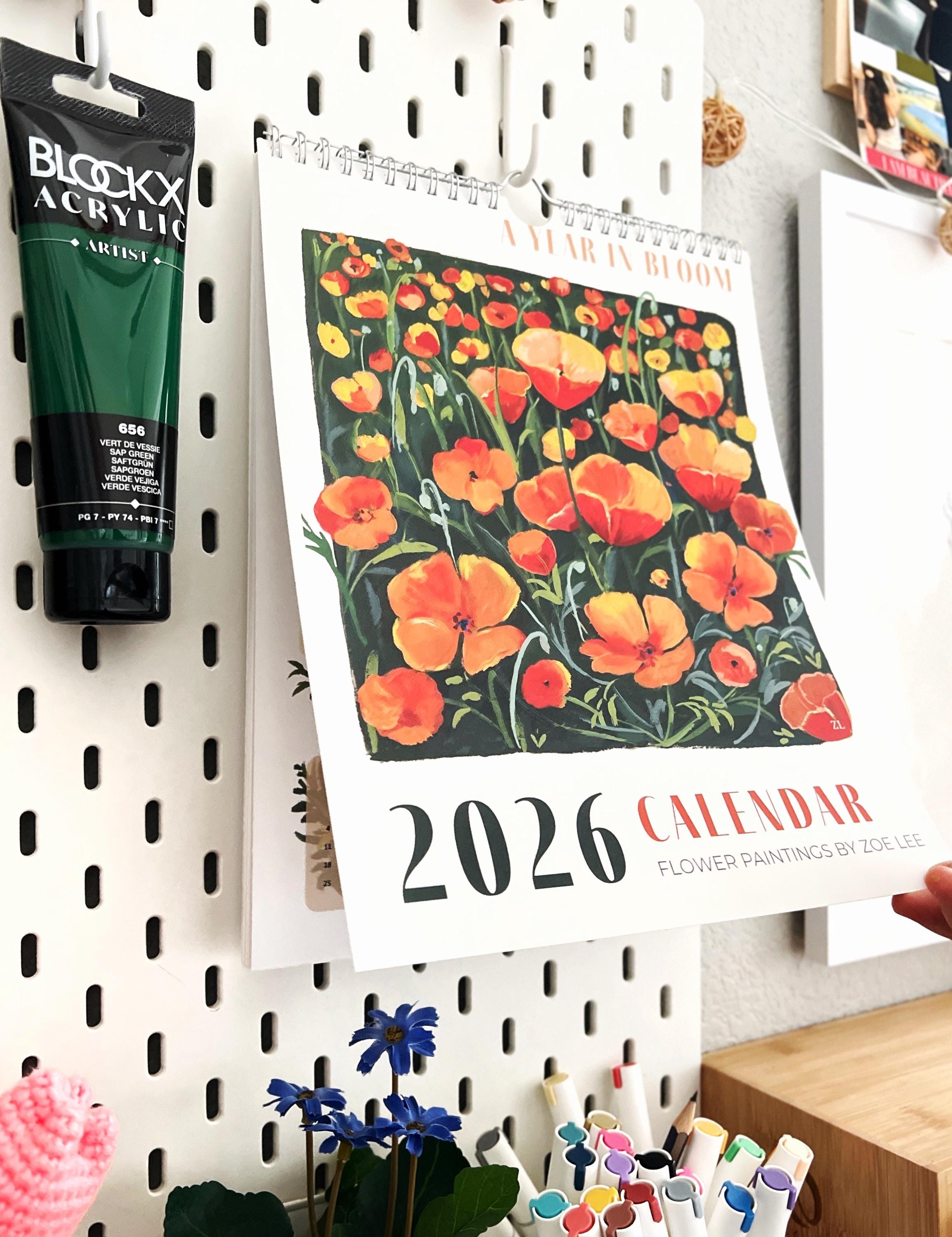 2026 Floral Art Wall Calendar – Flower Collection - Etsy