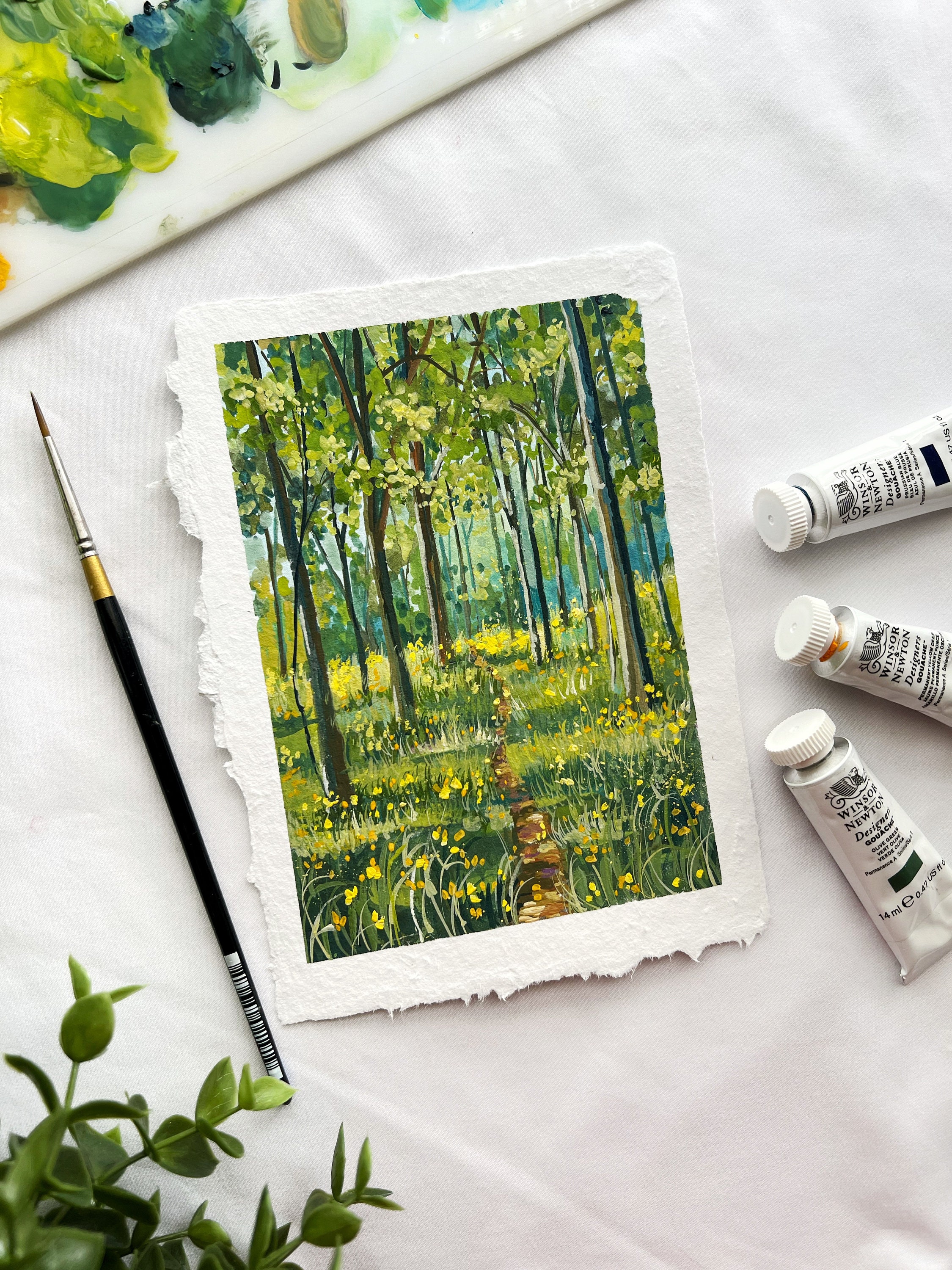 森の絵画「小春ブナ森」 森の絵画「小春ブナ森」