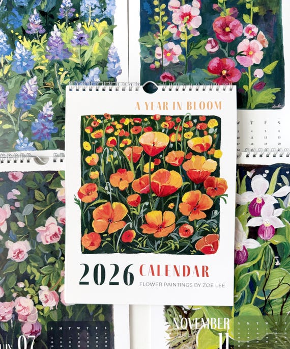 2026 Floral Art Wall Calendar – Flower Collection - Etsy