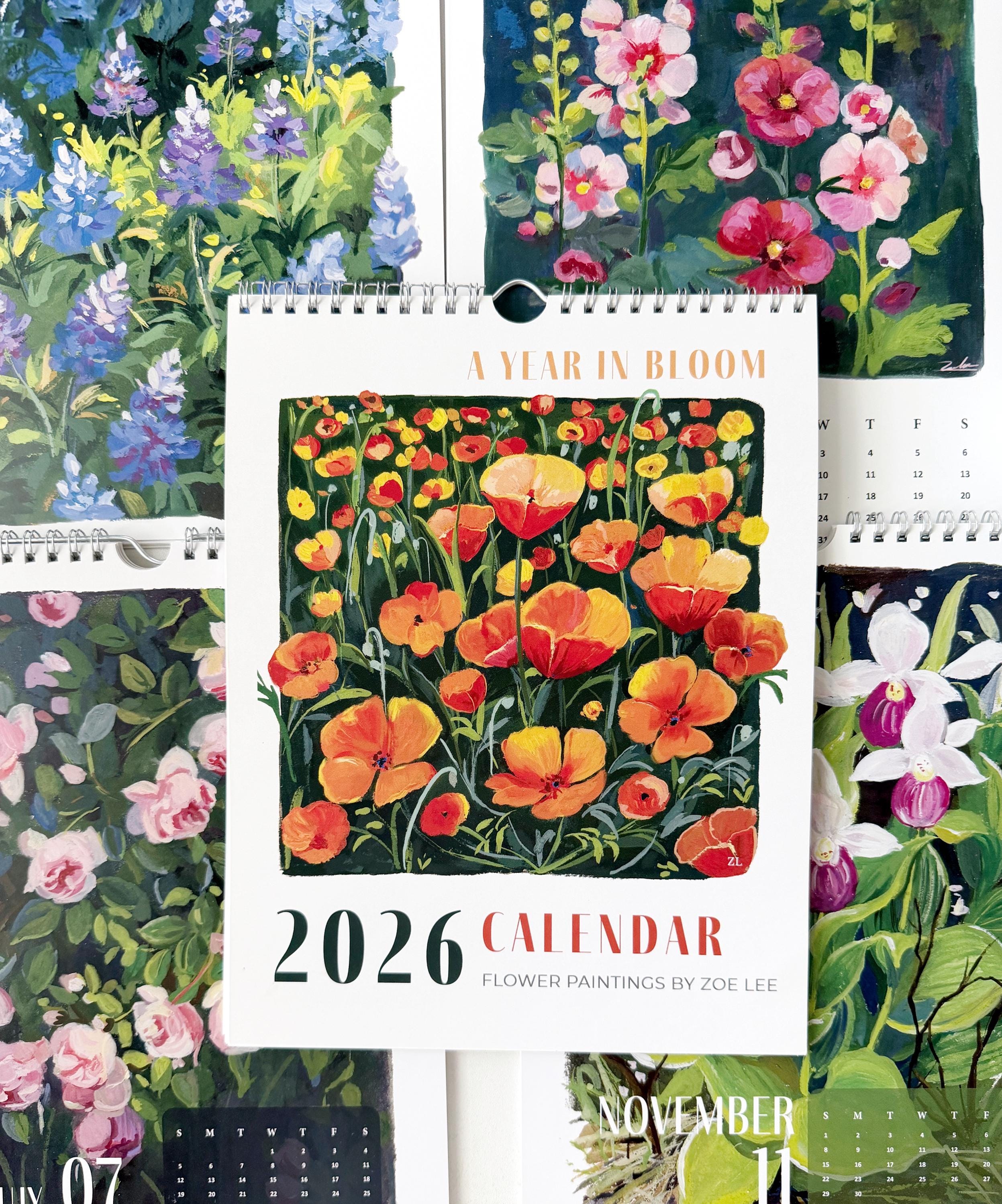 2026 Floral Art Wall Calendar – Flower Collection - Etsy