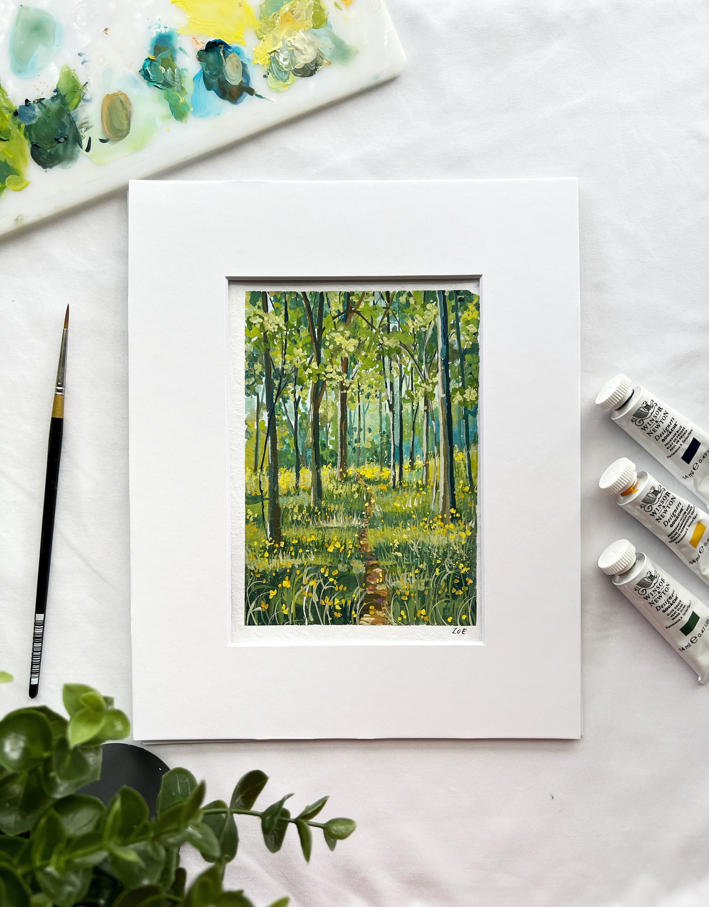 森の絵画「小春ブナ森」 森の絵画「小春ブナ森」