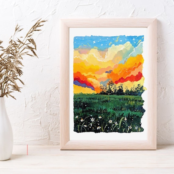 Gouache-Malerei-Regenbogen-Himmel-Illustrationen-Kunst-Himmel-Kunstdruck  Lebendige Malerei-Natur-Kunst-Wolken-Kunst-Wand-Kunst-Dekor-Housewarming -  Etsy.de