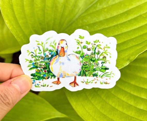 Glitter Duck Sticker, Waterproof Vinyl Decal for Indoor and Outdoor Use