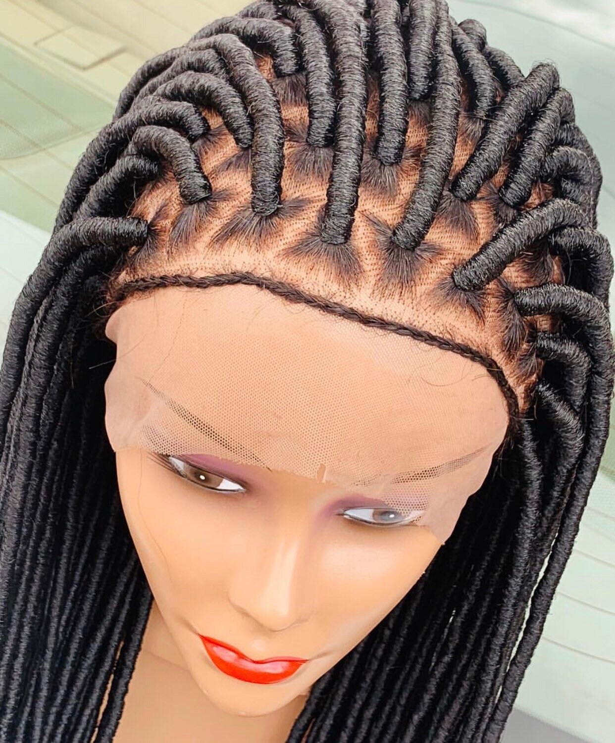 Dread on full lace wig in 35 inches long can be customized Etsy