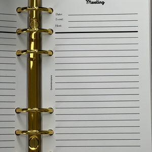 Meeting Notes, Business notes, Event, Conference notes- Personal Size