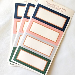 Color block blank stickers, blank labels, planner sticker, gift labels, gift sticker, message sticker, cute sticker, cute label, diary