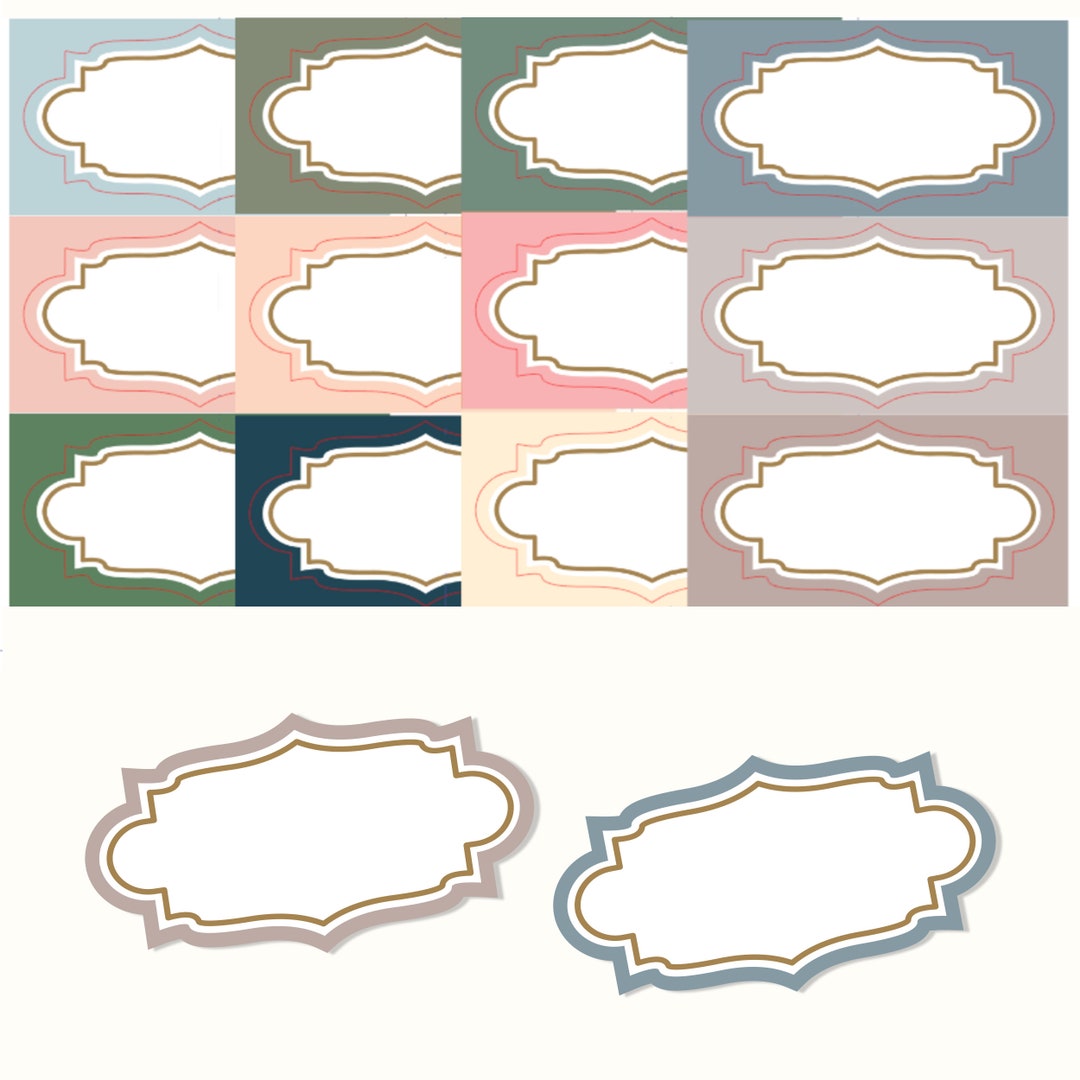 4 Sheets Vintage Blank Stickers Blank Labels Planner Etsy