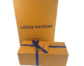 Louis Vuitton orange Box and shopping bag Authentic 10 1/2" x 4 1/4 x 4 box