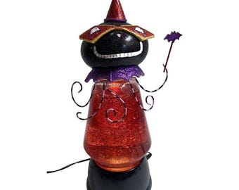Department 56 Halloween Masquerade Glitter Mood Lamp In Box bat spider