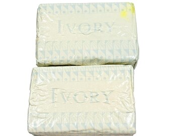 Jabón Ivory tamaño grande, 2 barras, envoltorio original, Procter & Gamble, vintage, nuevo en su empaque original.
