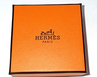 Authentic Hermes Paris Orange Ring Box 2.5" x 2.5"  x 1 -1/4"" NO tissue READ