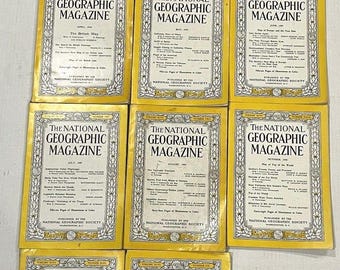 1949 The National Geographic Magazines 11 lot Issues VTG rare Missing Sept