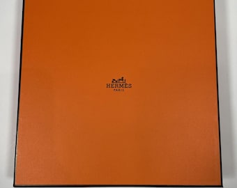 Authentic Hermes Paris Orange Sellier EMPTY BOX 7.75 x 7.75 x 1.75 Gift READ